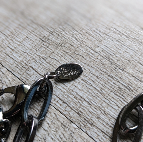 Lia Sophia blue gemstone necklace - like new - Picture 3 of 5